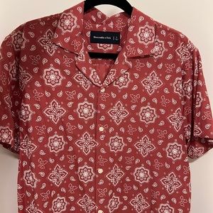 Abercrombie Camp Collar Bandana Print Button Down